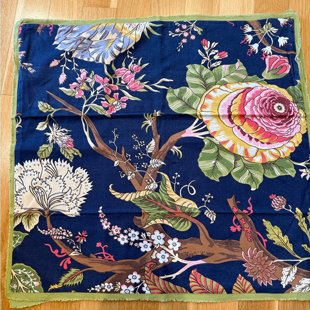 Pottery Barn Laina Palampore Floral Blue and Green Euro Shams-set of 2